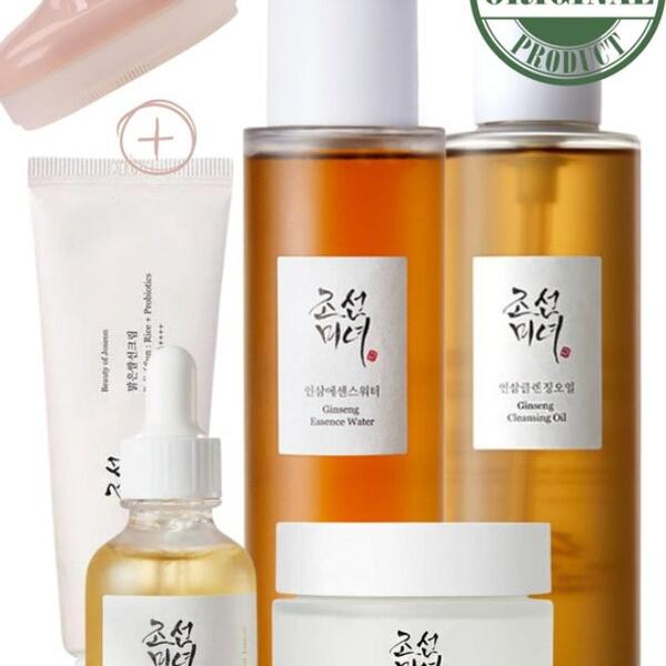 Beauty Of Joseon Infinite Hydration Collection For Natural Glow Ginseng Cleansing Oil Ginseng Essence Water Glow Serum Dynasty Cream Sunscreen Rice + Probiotics SPF50+ PA++++