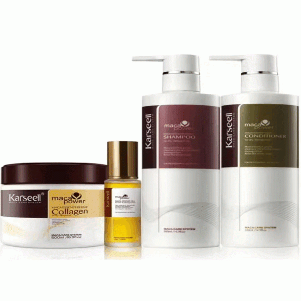 Karseell Hair Repair Set – Shampoo, Conditioner, Hair Serum & Maca Collagen Mask (3x500ml)